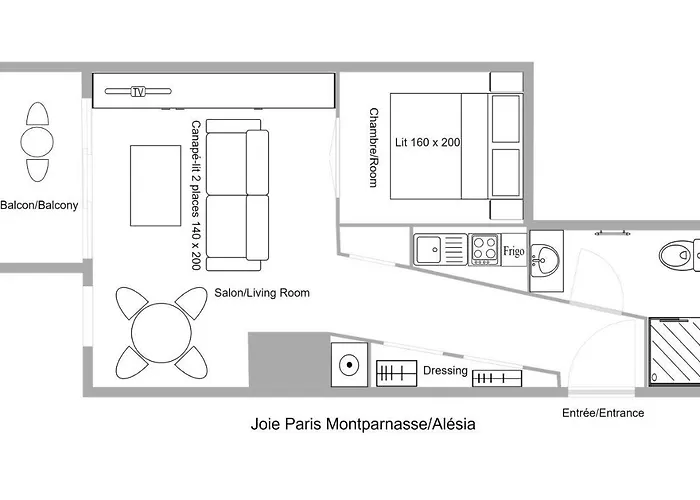 Appt Avec Balcon - Alesia - Montparnasse شقة باريس